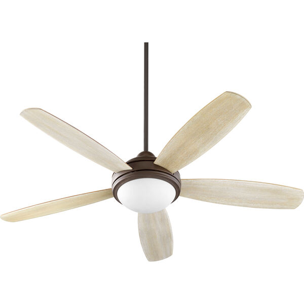 Colton Oiled Bronze with Satin Opal Three-Light 52-Inch Ceiling Fan, image 1
