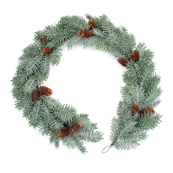Green 61-Inch Pine Garland, Set of Two, image 1