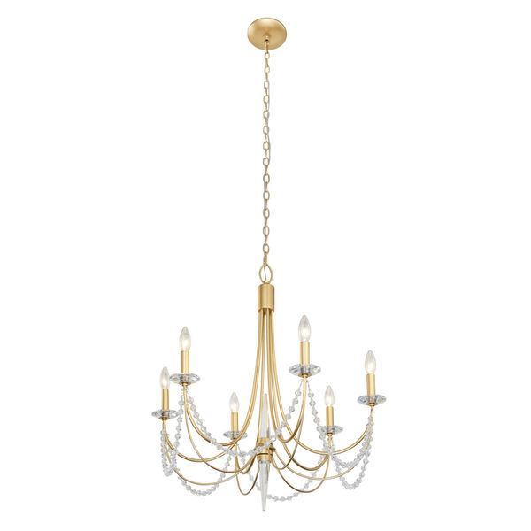 Brentwood French Gold Six-Light Chandelier, image 2