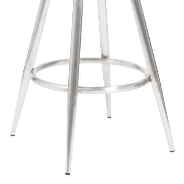 Amador Gray Brushed Stainless Steel Counter Stool, image 5