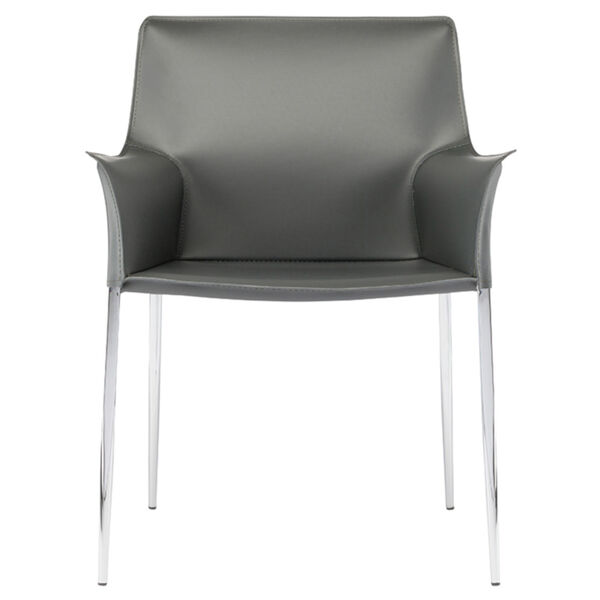 Colter Dark Gray and Silver Dining Chair, image 2