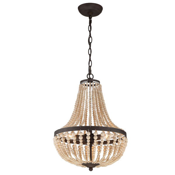 Rylee Forged Bronze Three-Light Chandelier Convertible to Semi-Flush Mount, image 4
