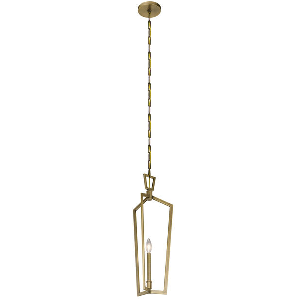 Abbotswell Natural Brass 10-Inch One-Light Mini Pendant, image 1