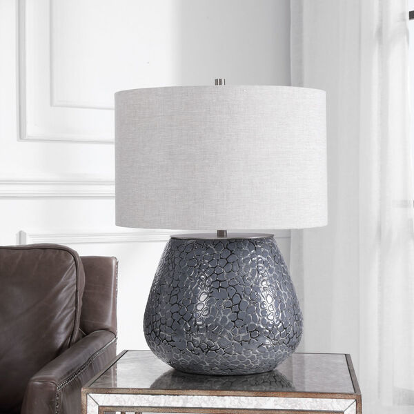 Pebbles Metallic Gray Table Lamp, image 4