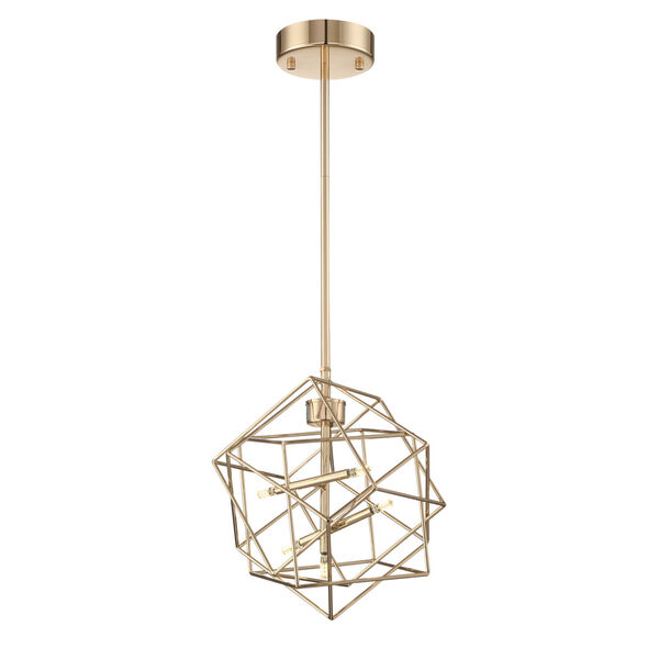 Stacia French Gold 11-Inch Five-Light LED Pendant, image 1