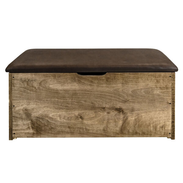 Homestead Stain and Lacquer Blanket Chest with Saddle Upholstery, image 6