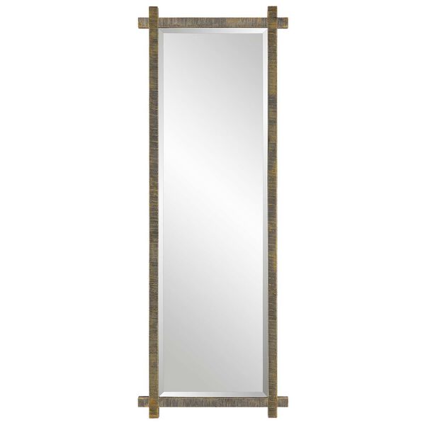 Abanu Antique Gold Ribbed Dressing Wall Mirror, image 2