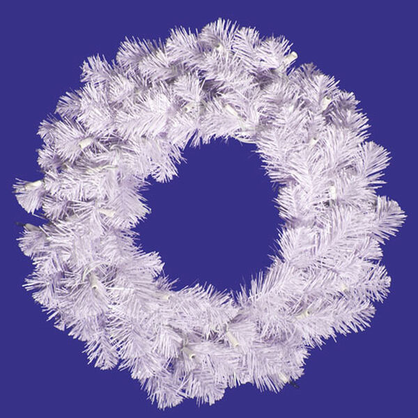 White Crystal White Wreath 20-inch, image 1