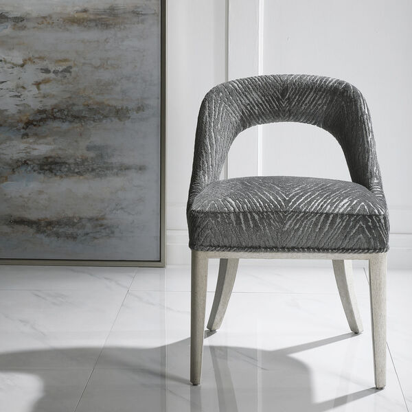 Amalia Charcoal and Light Gray Accent Chair, Set of 2, image 2