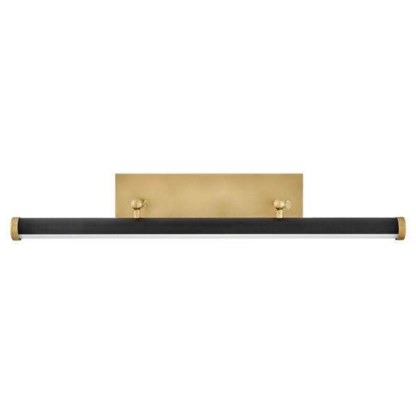Regis Heritage Brass and Black Large Integrated LED Wall Sconce, image 2