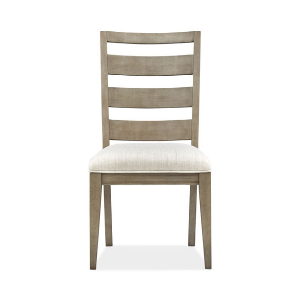 Bellevue Manor Brown and White Dining Side Chair with Upholstered Seat, image 4