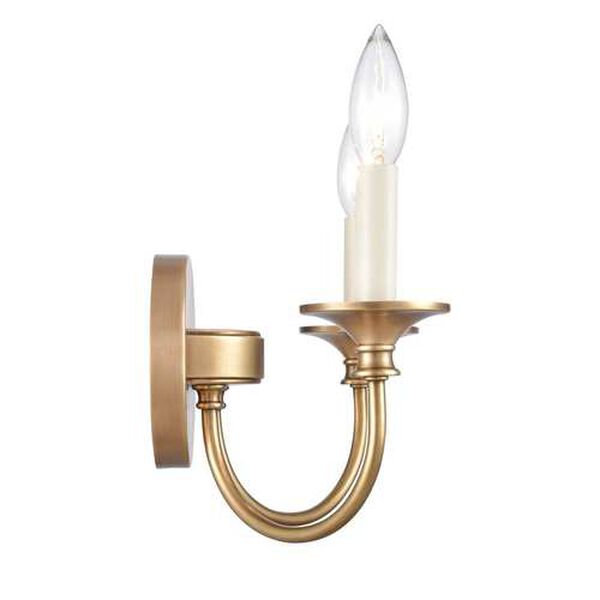 Cecil Natural Brass Two-Light Bath Vanity, image 4