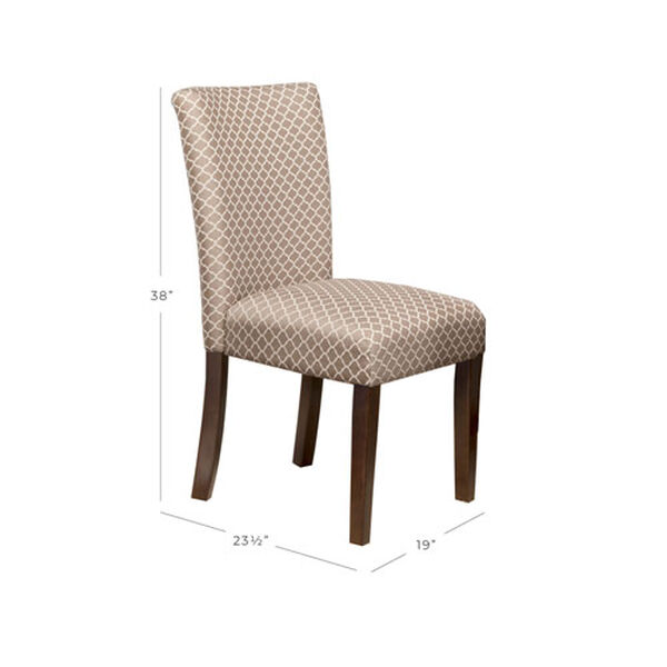 Parsons Chair, Mocha and Cream, Set of Two, image 4