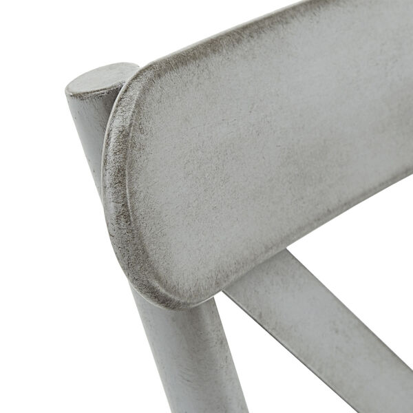 Roman Gray Metal Dining Chair, image 5