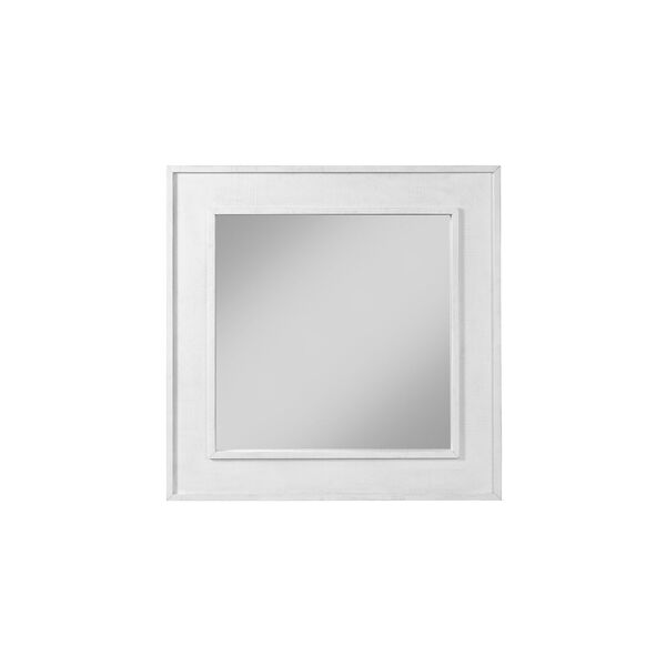 White 38-Inch Square Wall Mirror, image 2