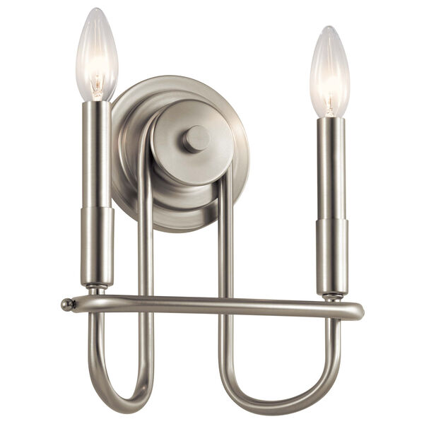 Capitol Hill Brushed Nickel Two-Light Wall Sconce, image 1