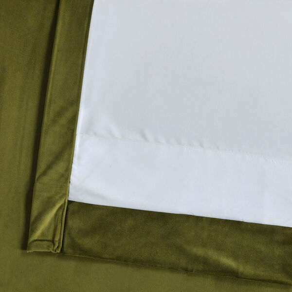 Green 120 x 50 In. Plush Velvet Curtain Single Panel, image 6