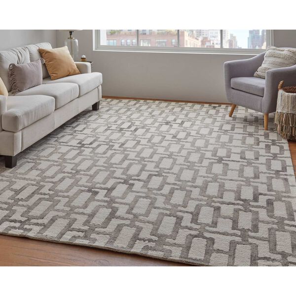 Lorrain Ivory Taupe Rectangular 3 Ft. 6 In. x 5 Ft. 6 In. Area Rug, image 3
