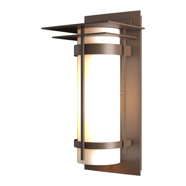 Banded Coastal Bronze One-Light Outdoor Sconce with Top Plate, image 1