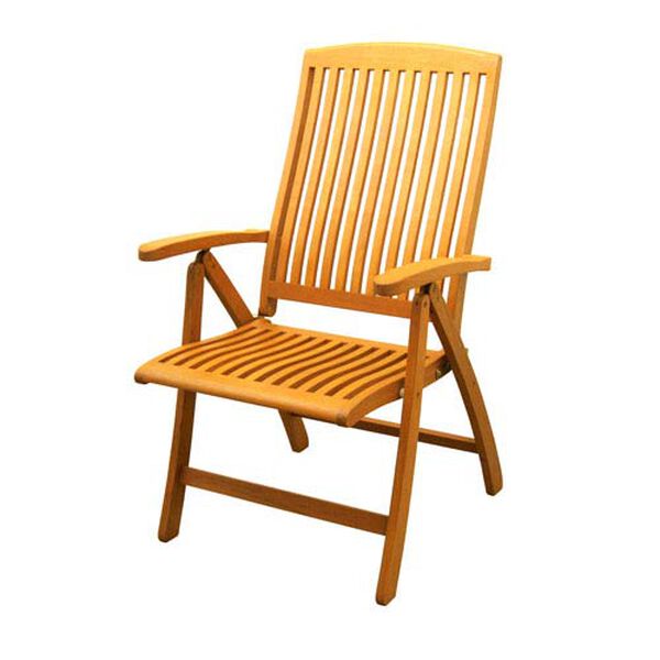 Royal Tahiti Outdoor 5-Position Folding Arm Chair-Set of Two, image 1