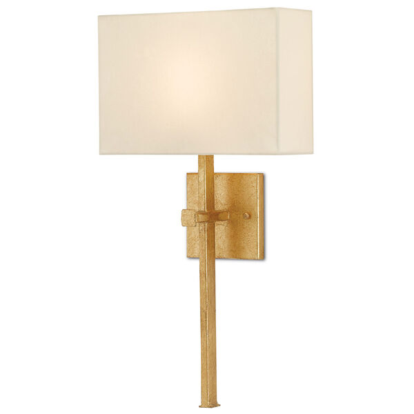 Ashdown Antique Gold Leaf One-Light Fluorescent Wall Sconce, image 1