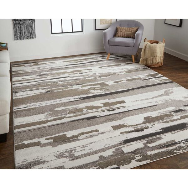 Vancouver Brown Ivory Rectangular 4 Ft. x 6 Ft. Area Rug, image 3