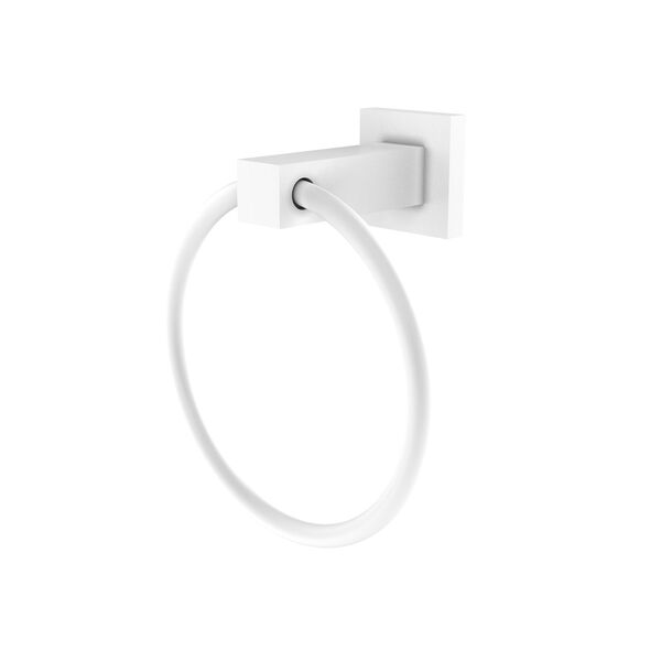 Montero Matte White Four-Inch Towel Ring, image 1