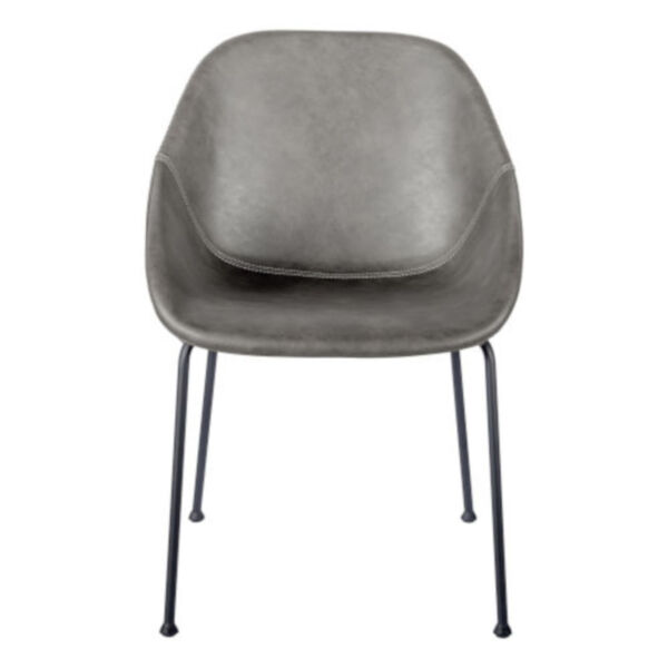 Milo Dark Gray Leatherette Side Chair, Set of 2, image 1
