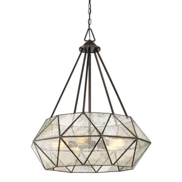 Uptown Oiled Burnished Bronze 28-Inch Five-Light Pendant, image 3