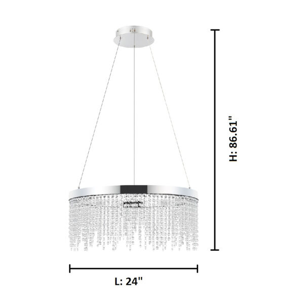 Antelao Silver 24-Inch LED Chandelier, image 2
