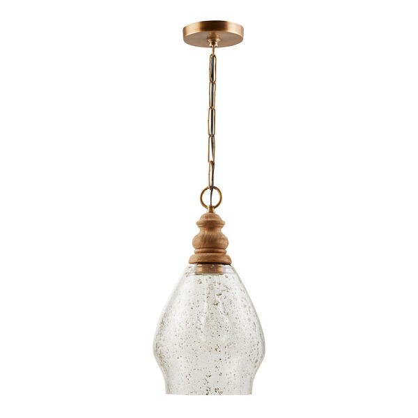 Independent Light Wood 8-Inch One-Light Pendant, image 1