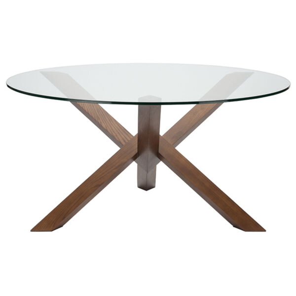 Costa Walnut and Clear Dining Table, image 3
