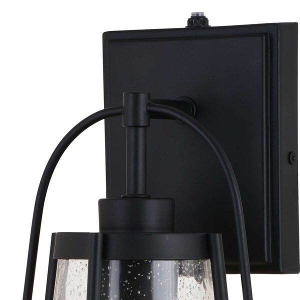 Portage Park Matte Black One-Light Dusk to Dawn Outdoor Wall Lantern with Clear Glass, image 5
