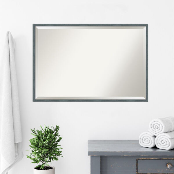 Dixie Blue and Gray 37W X 25H-Inch Bathroom Vanity Wall Mirror, image 5