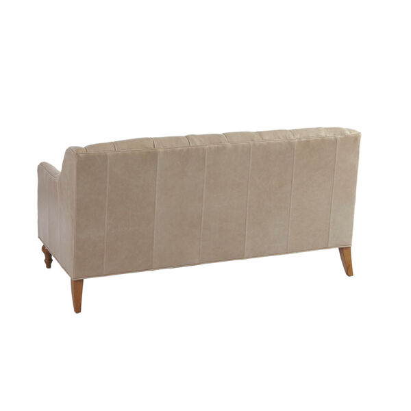 Upholstery Warm Taupe Hyland Park Leather Settee, image 2