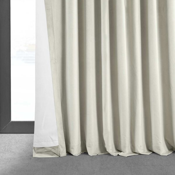 Off White Double Wide Blackout Single Curtain Panel 100 x 120, image 7