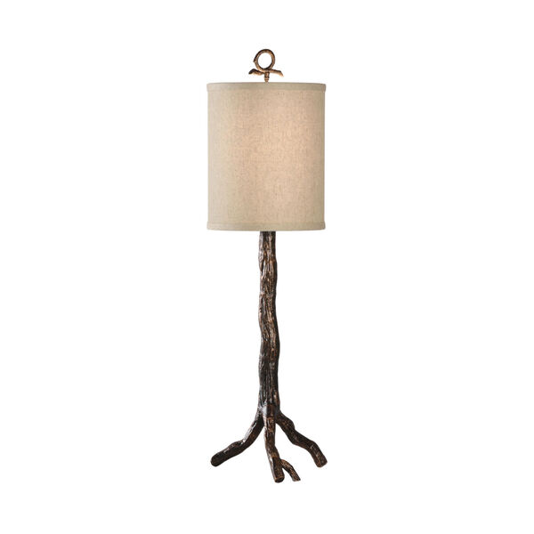 Bronze and Antique Silver One-Light 10-Inch Oakley Lamp, image 1