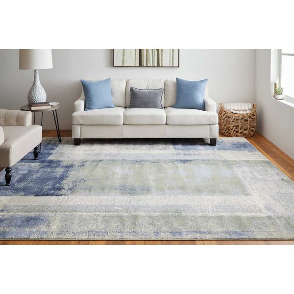 Clio Blue Green Ivory Area Rug, image 3
