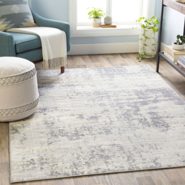 Monaco Silver Gray and Medium Gray Rectangular: 6 Ft. 7 In. x 9 Ft. 6 In. Rug, image 2
