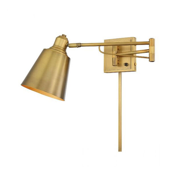 Essex Natural Brass One-Light Adjustable Wall Sconce, image 3