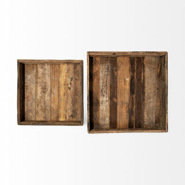 Carson Brown Large Reclaimed Wood Tray, image 4
