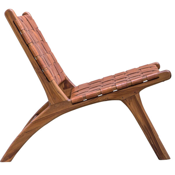 Uttermost Plait Natural Woven Leather Accent Chair 25484 | Bellacor