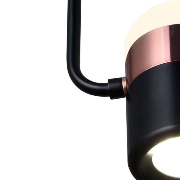 Moxie Black Six-Light LED Chandelier, image 4