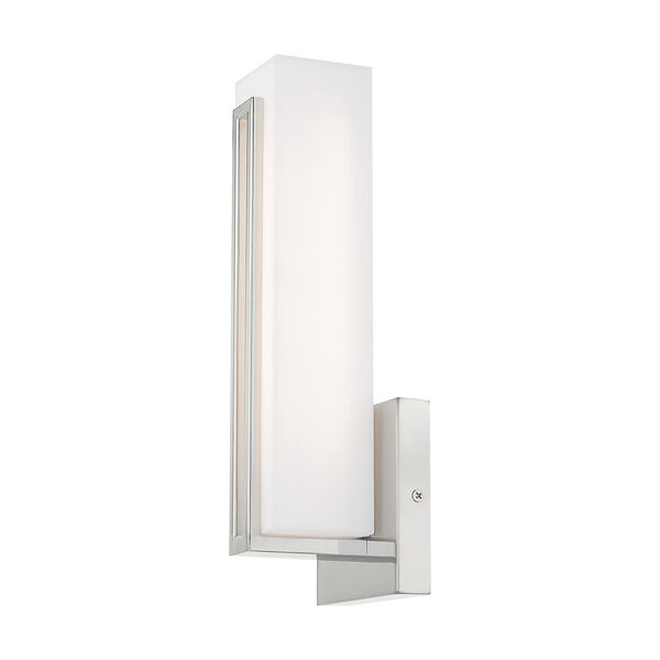 Fulton Polished Chrome 4-Inch ADA Wall Sconce with Satin White Acrylic Shade, image 5