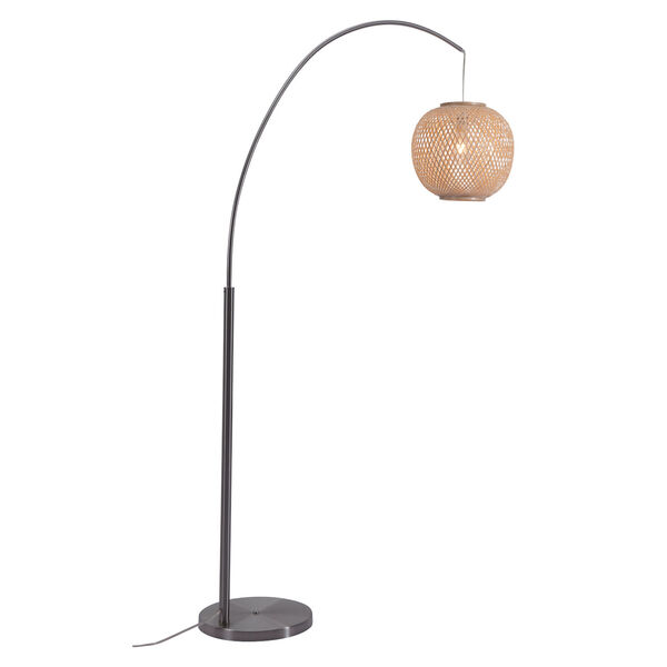 Halzey Natural Woven One-Light Floor Lamp, image 6
