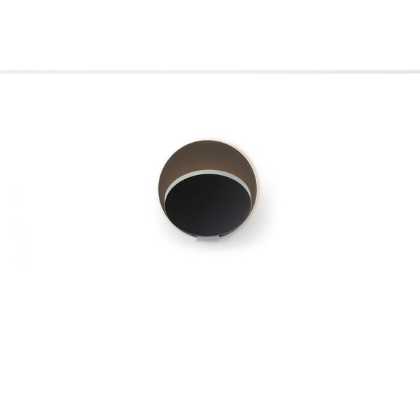 Gravy Silver Metallic Black LED Plug-In Wall Sconce, image 2
