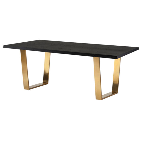 Versailles Onyx and Gold 79-Inch Dining Table, image 1
