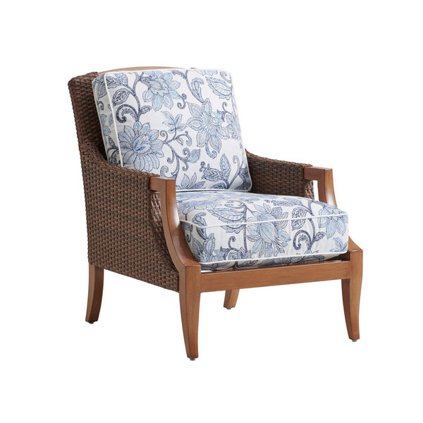 Harbor Isle Off White and Blue Lounge Chair, image 1
