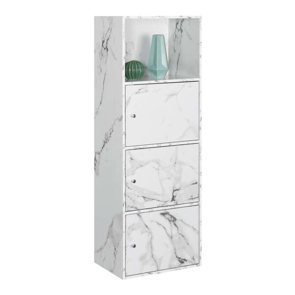 White Marble 47-Inch Xtra Storage Three Door Cabinet, image 3