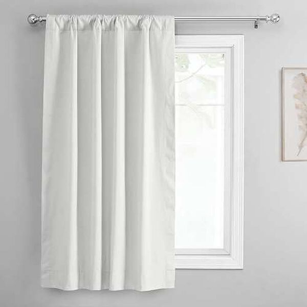Whisper White Solid Cotton Tie-Up Window Shade Single Panel, image 2